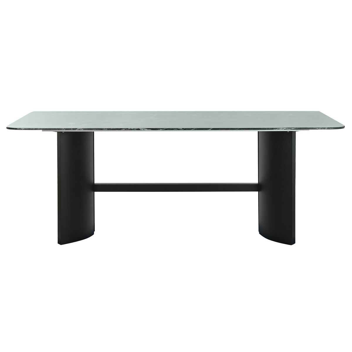 Mesa de Comedor Home ESPRIT Negro Verde Metal Cristal Templado 200 x 100 x 76 cm 7 S3059023_6