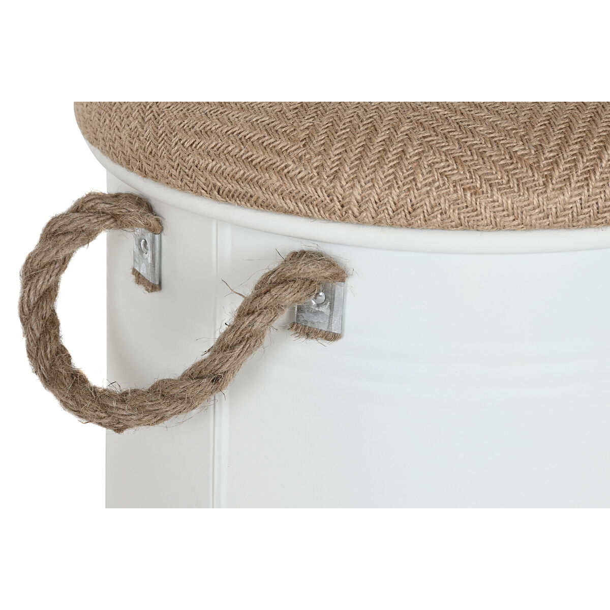 Caja Decorativa Home ESPRIT Blanco Poliuretano Metal Fibra Urbano (3 Piezas) 3 S3058825_2