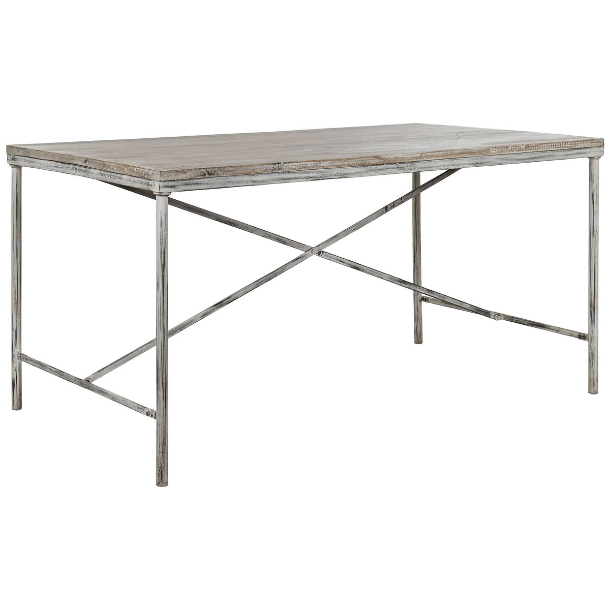 Mesa de Comedor Home ESPRIT Blanco Hierro Madera de mango 160 X 90 X 80 cm 2 S3059300_1