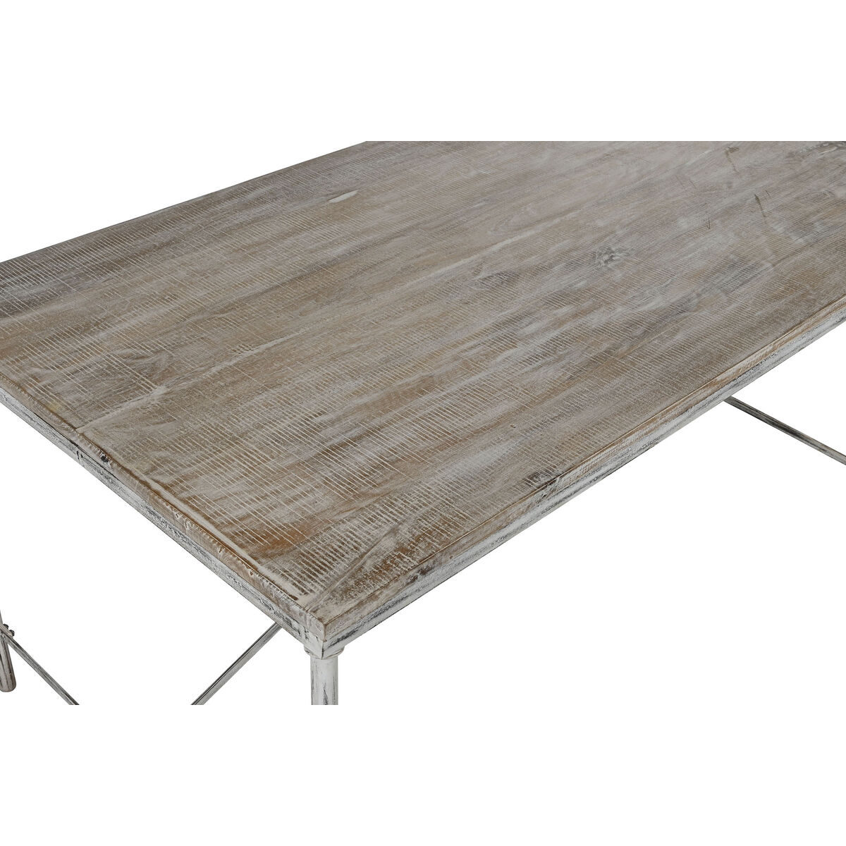 Mesa de Comedor Home ESPRIT Blanco Hierro Madera de mango 160 X 90 X 80 cm 4 S3059300_3