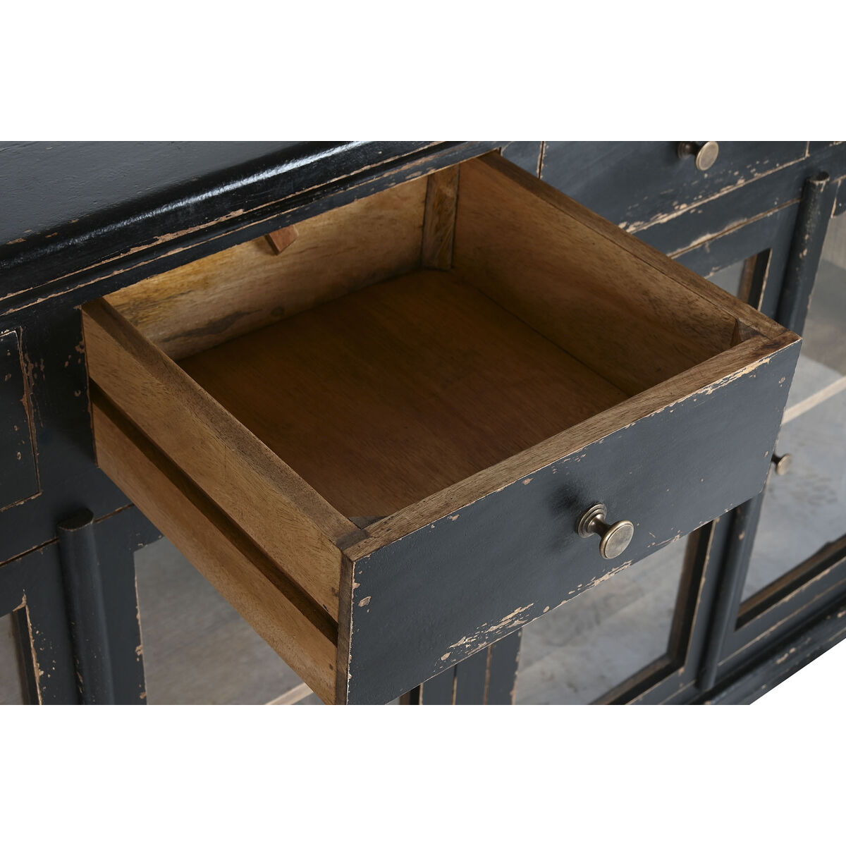 Aparador Home ESPRIT Negro Madera de mango 160 x 40 x 100 cm 10 S3059431_9