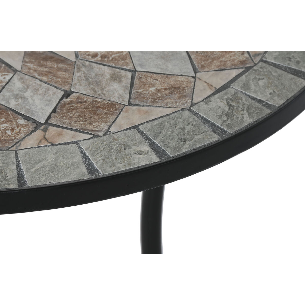 Mesa auxiliar Home ESPRIT Negro Multicolor 60 x 60 x 72 cm 3 S3060182_2