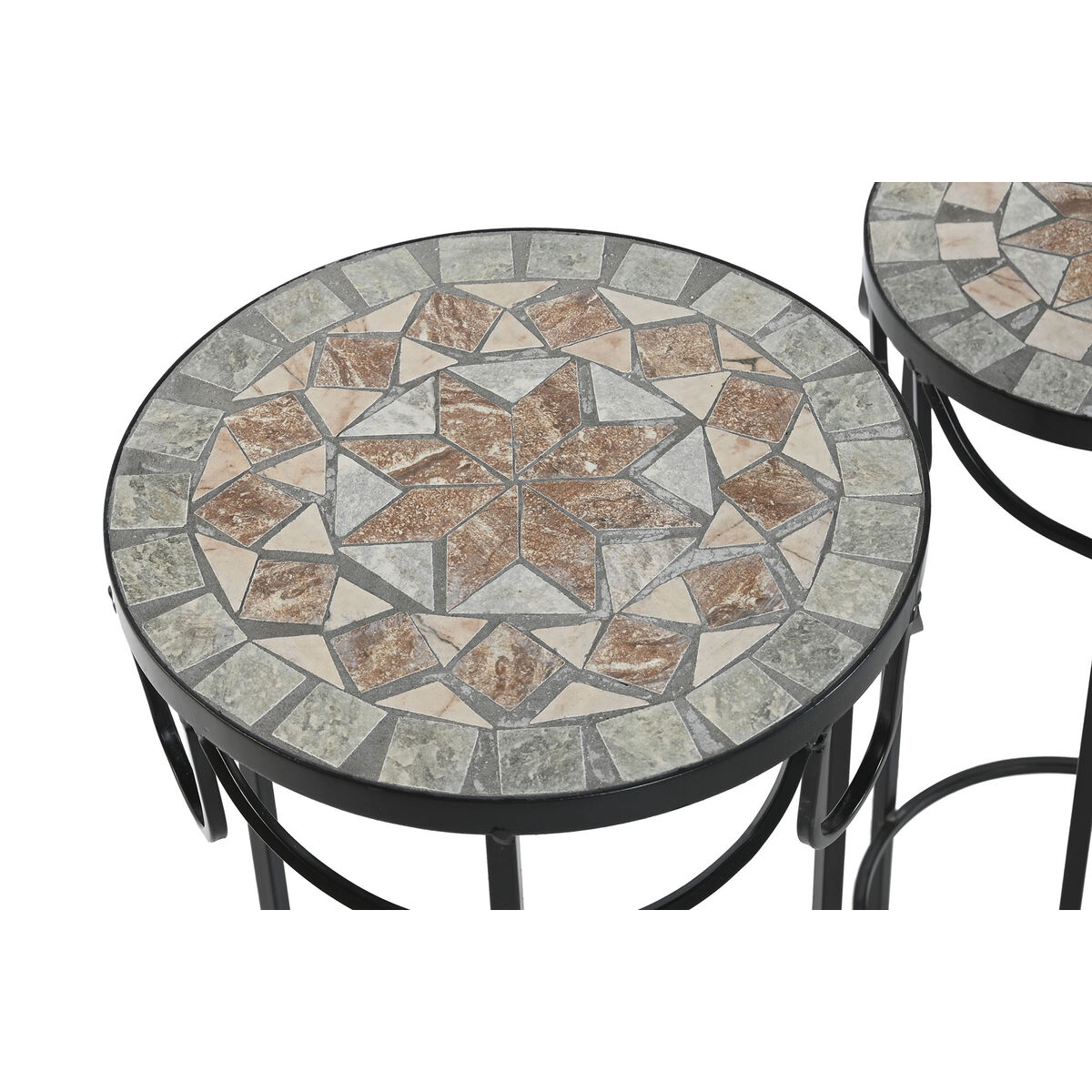 Juego de 3 mesas Home ESPRIT Negro 30 x 30 x 69 cm (3 Piezas) 2 S3060184_1