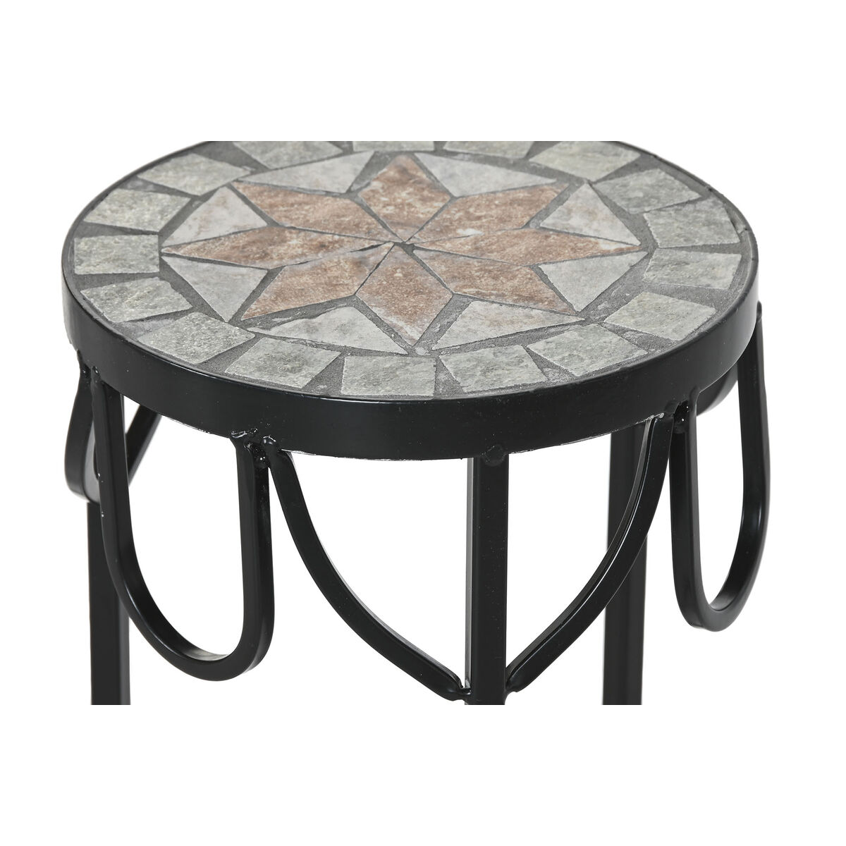 Juego de 3 mesas Home ESPRIT Negro 30 x 30 x 69 cm (3 Piezas) 3 S3060184_2