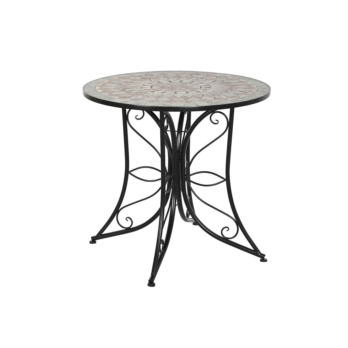 Mesa auxiliar Home ESPRIT Negro Multicolor 80 x 80 x 76 cm 2 S3060205_1