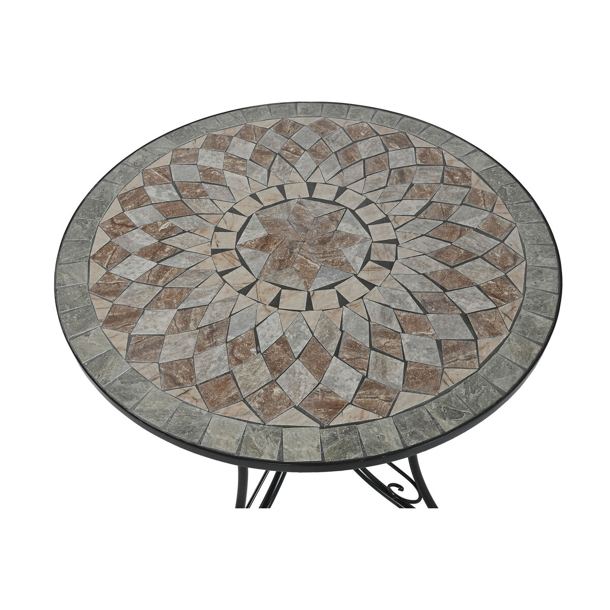 Mesa auxiliar Home ESPRIT Negro Multicolor 80 x 80 x 76 cm 3 S3060205_2