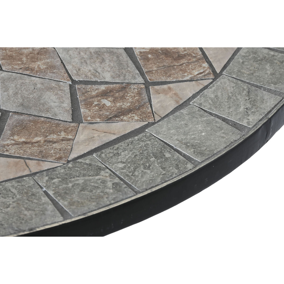 Mesa auxiliar Home ESPRIT Negro Multicolor 80 x 80 x 76 cm 4 S3060205_3