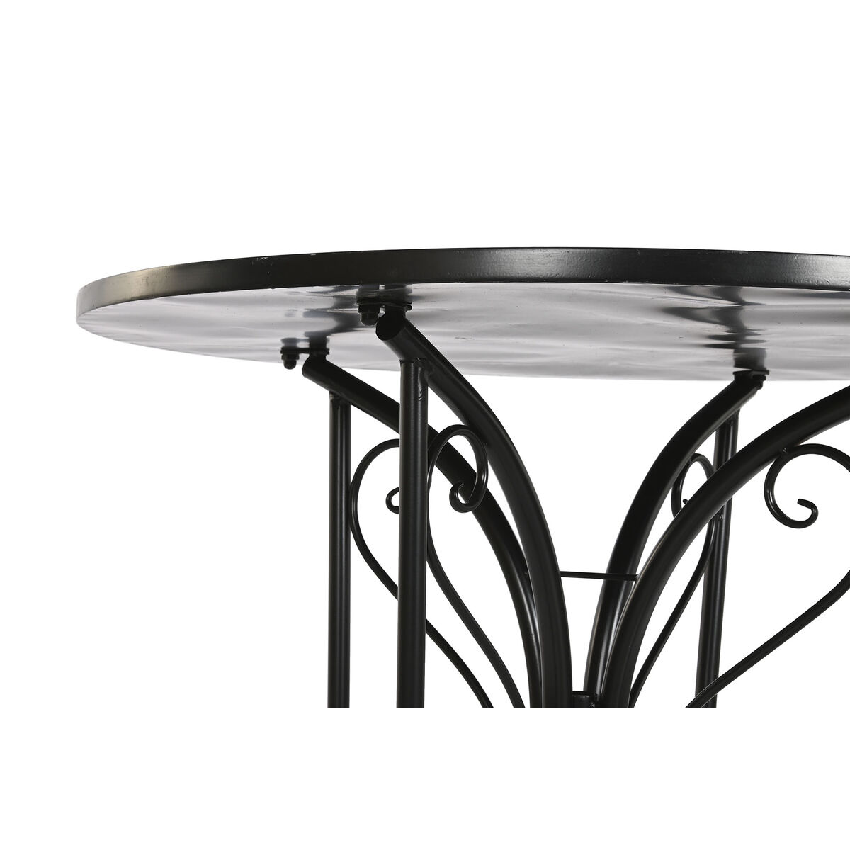 Mesa auxiliar Home ESPRIT Negro Multicolor 80 x 80 x 76 cm 5 S3060205_4