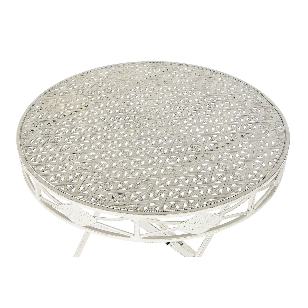 Mesa de Comedor Home ESPRIT Blanco Metal 70 x 70 x 73 cm 2 S3060074_1