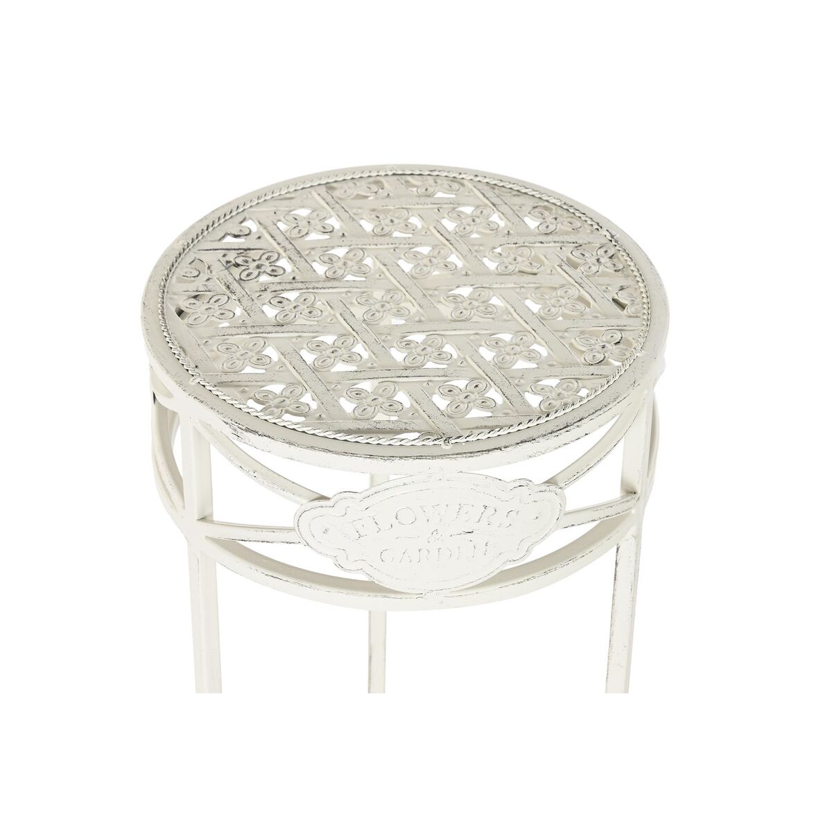 Juego de 3 mesas Home ESPRIT Blanco 30,5 x 30,5 x 70 cm (3 Piezas) 2 S3060075_1