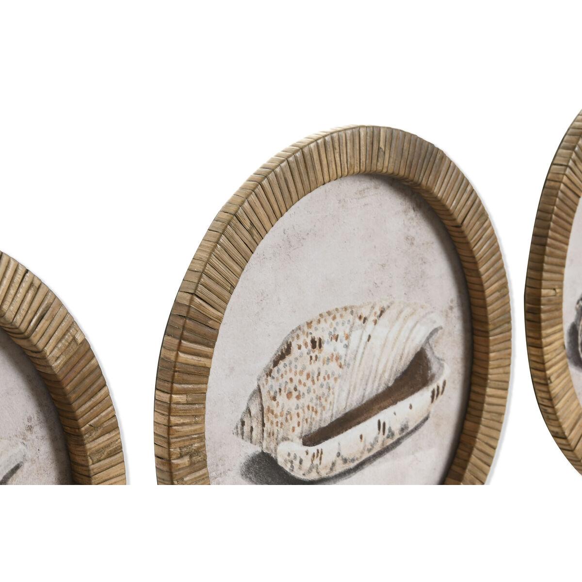 Cuadro Home ESPRIT Cristal Ratán 30 x 2 x 30 cm (9 Unidades) 2 S3060551_1