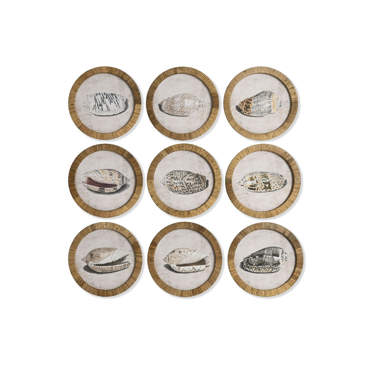 Cuadro Home ESPRIT Cristal Ratán 30 x 2 x 30 cm (9 Unidades) 4 S3060551_3