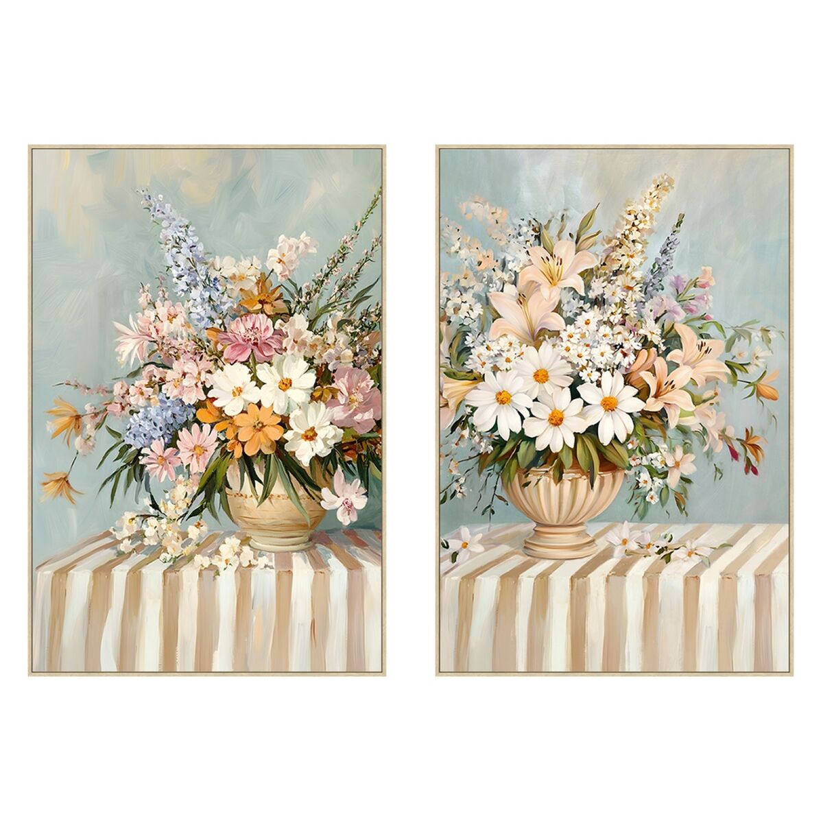 Lienzo Home ESPRIT Cottage Florero (2 Unidades) 1 S3059973_0