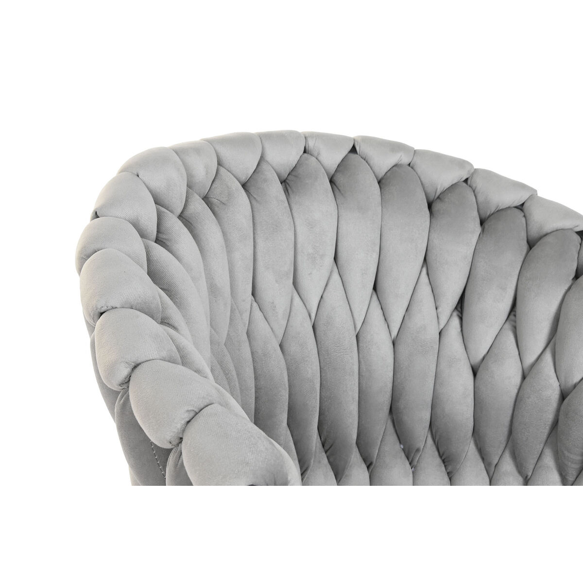 Silla de Comedor Home ESPRIT Negro Gris Poliéster Metal 60 x 66 x 84 cm 66 x 60 x 84 cm 5 S3060617_4