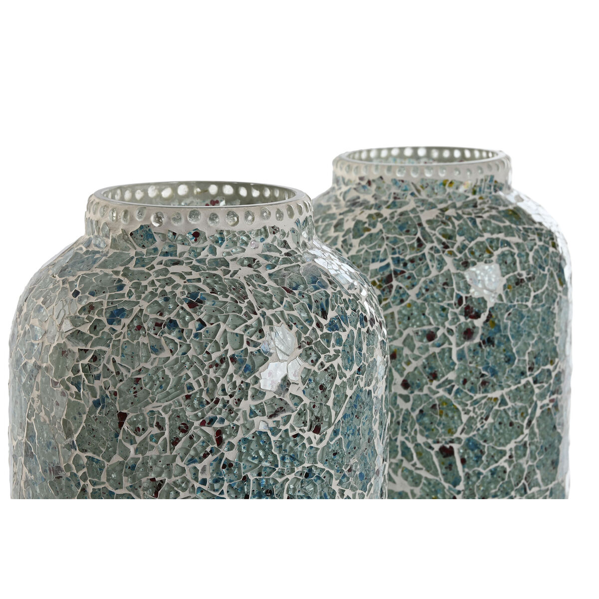 Lámpara de mesa Home ESPRIT Verde Azul cielo 25 W 220 V (2 Unidades) 2 S3060303_1