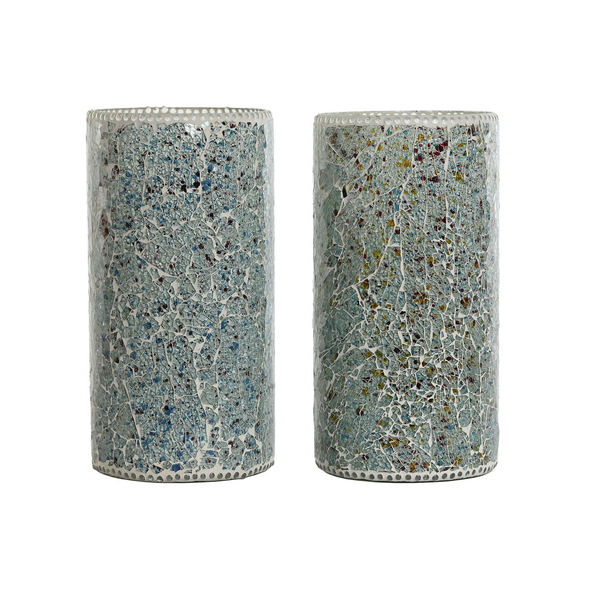 Lámpara de mesa Home ESPRIT Verde Azul cielo 25 W 220 V (2 Unidades) 1 S3060304_0