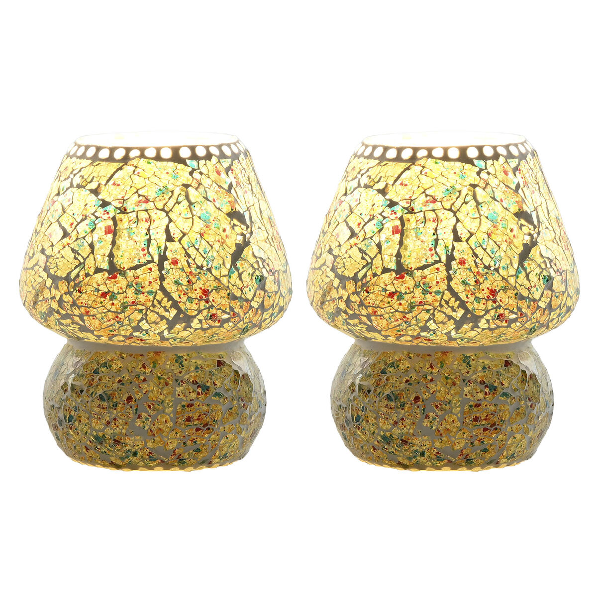 Lámpara de mesa Home ESPRIT Verde Azul cielo 25 W 220 V (2 Unidades) 4 S3060306_3