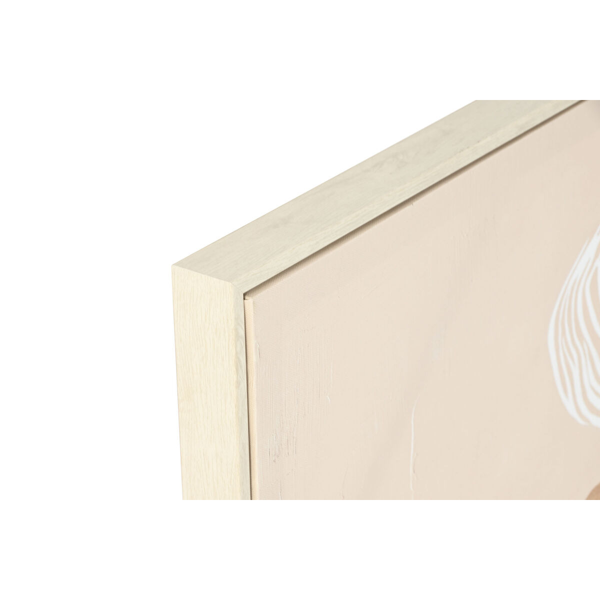 Lienzo Home ESPRIT Blanco Beige Vestido Escandinavo 82,5 x 3,5 x 82,5 cm (2 Unidades) 2 S3060039_1