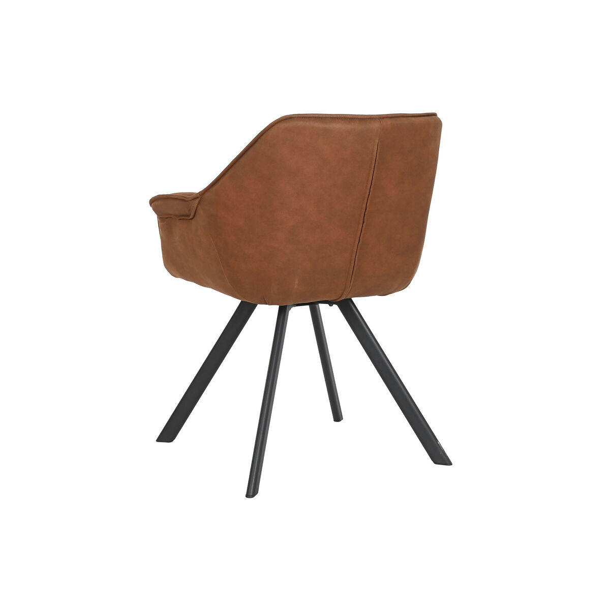 Silla de Comedor Home ESPRIT Negro Camel Metal Microfibra 64 x 67 x 85 cm 67 x 64 x 83 cm 3 S3060624_2