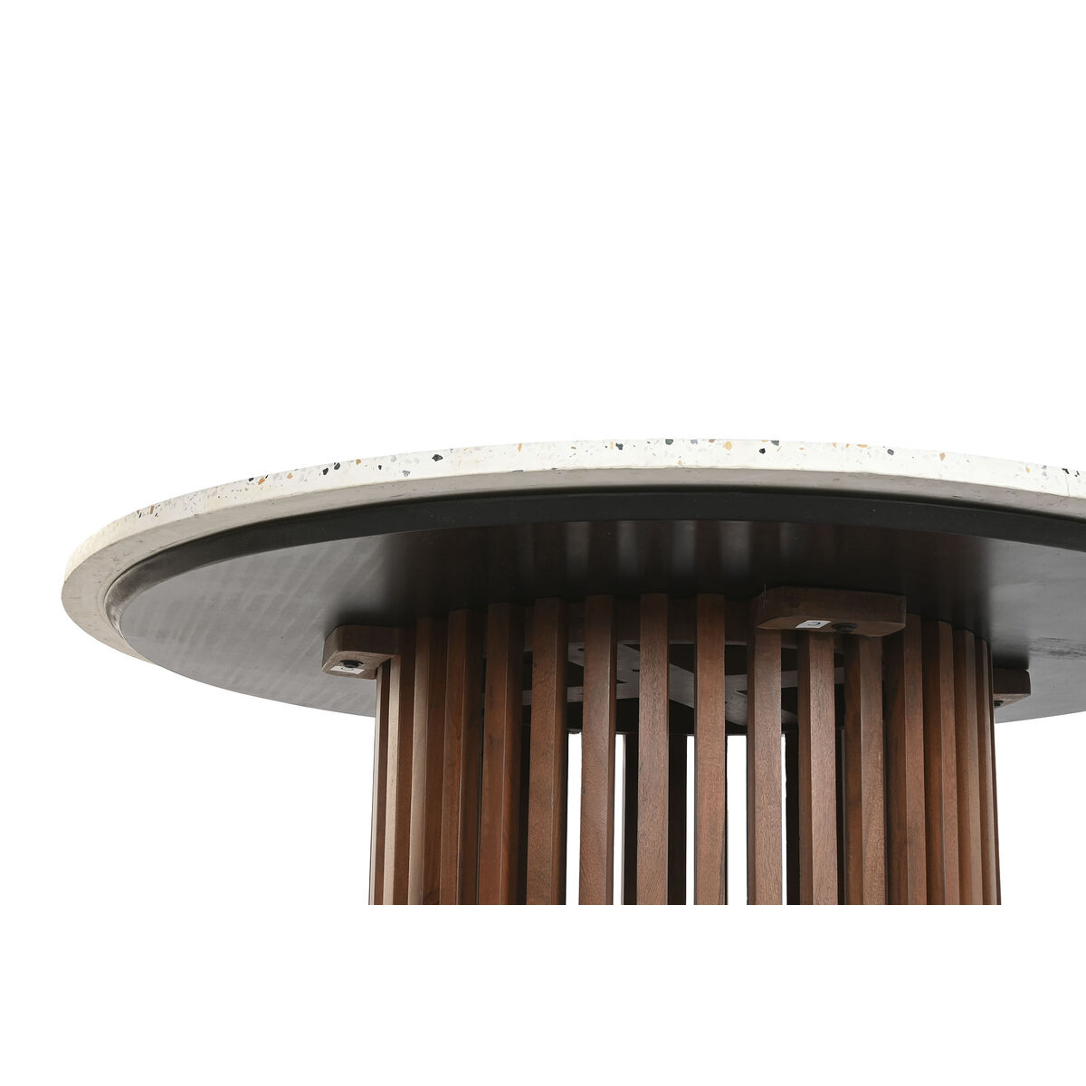 Mesa de Comedor Home ESPRIT Madera de acacia Terrazo 130 x 130 x 76 cm 4 S3060708_3