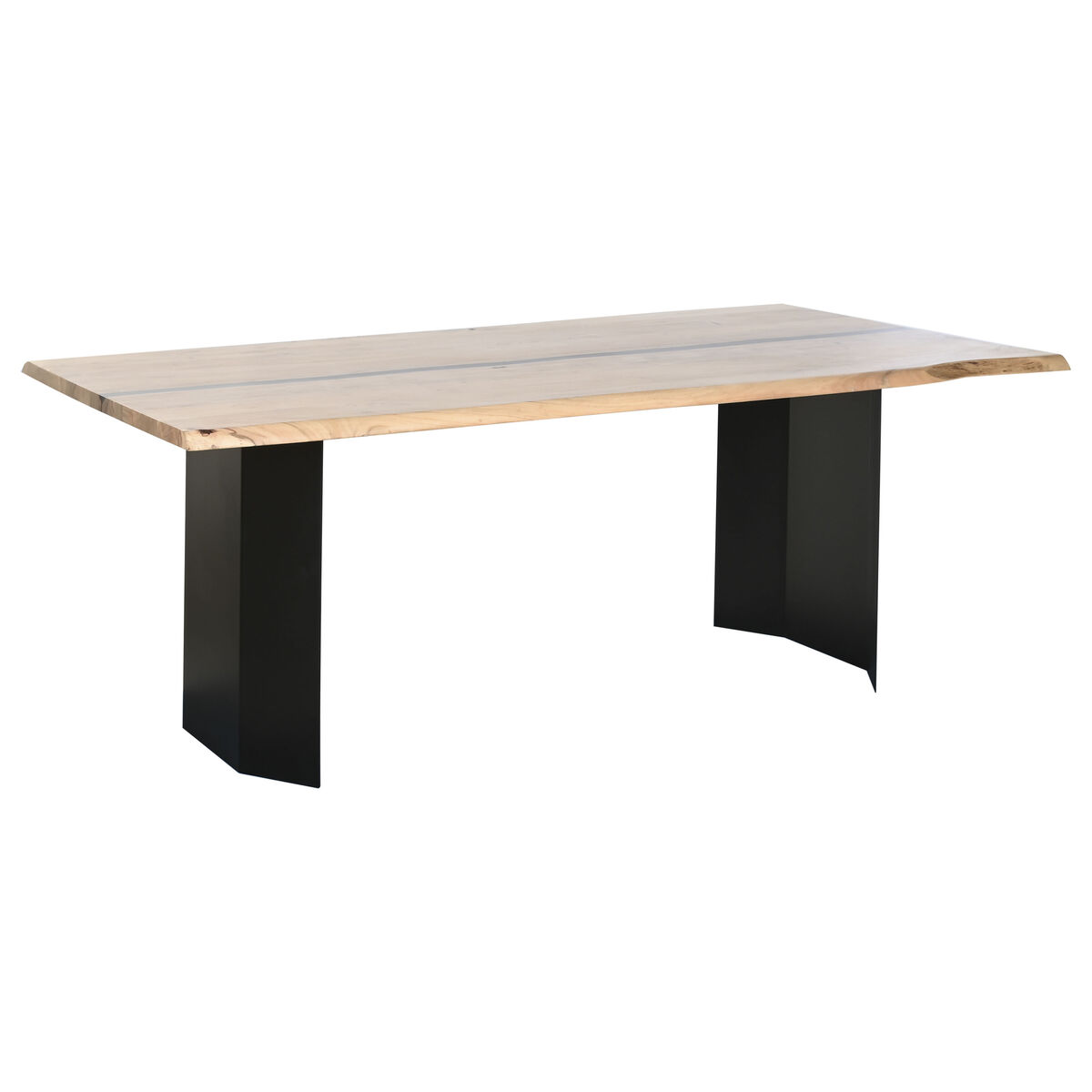 Mesa de Comedor Home ESPRIT Metal Madera de acacia 200 x 100 x 76 cm 1 S3061082_0