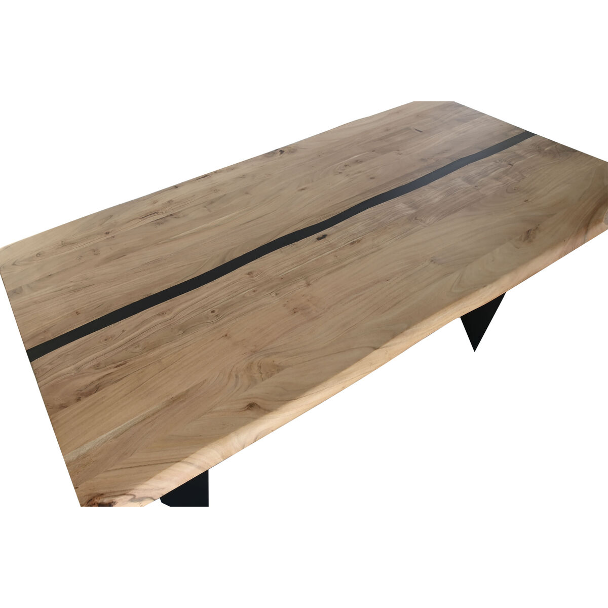 Mesa de Comedor Home ESPRIT Metal Madera de acacia 200 x 100 x 76 cm 2 S3061082_1