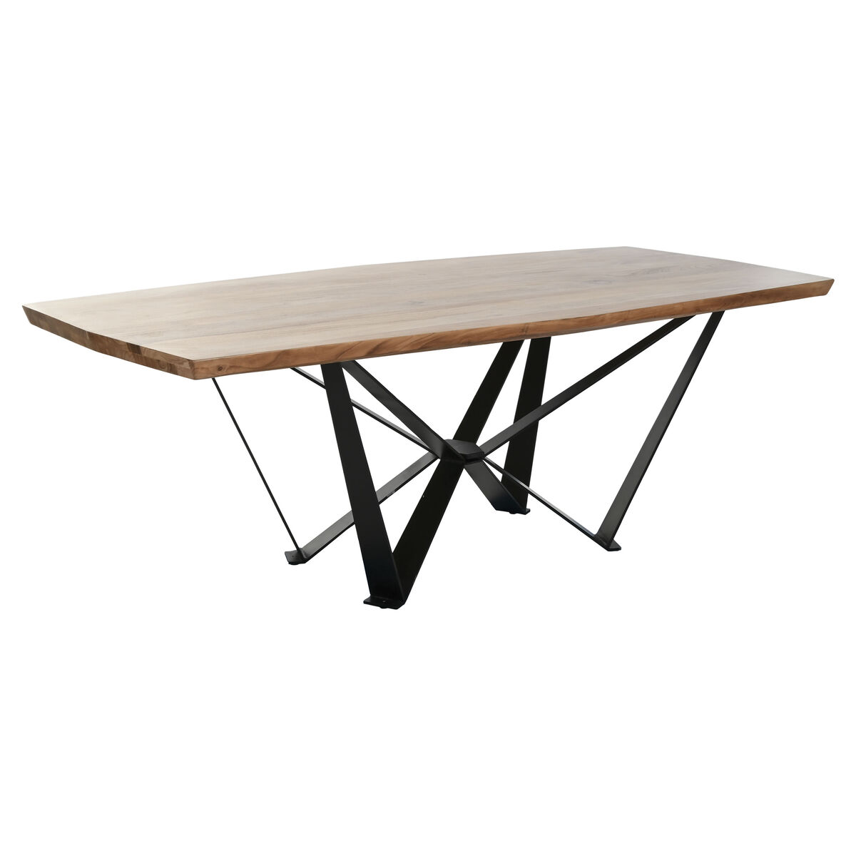 Mesa de Comedor Home ESPRIT Metal Madera de acacia 220 x 100 x 76 cm 1 S3061083_0