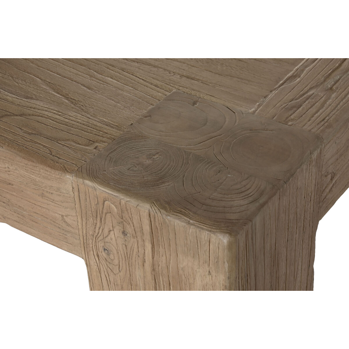 Mesa de Comedor Home ESPRIT Natural Madera de olmo 220 x 100 x 76 cm 4 S3061005_3