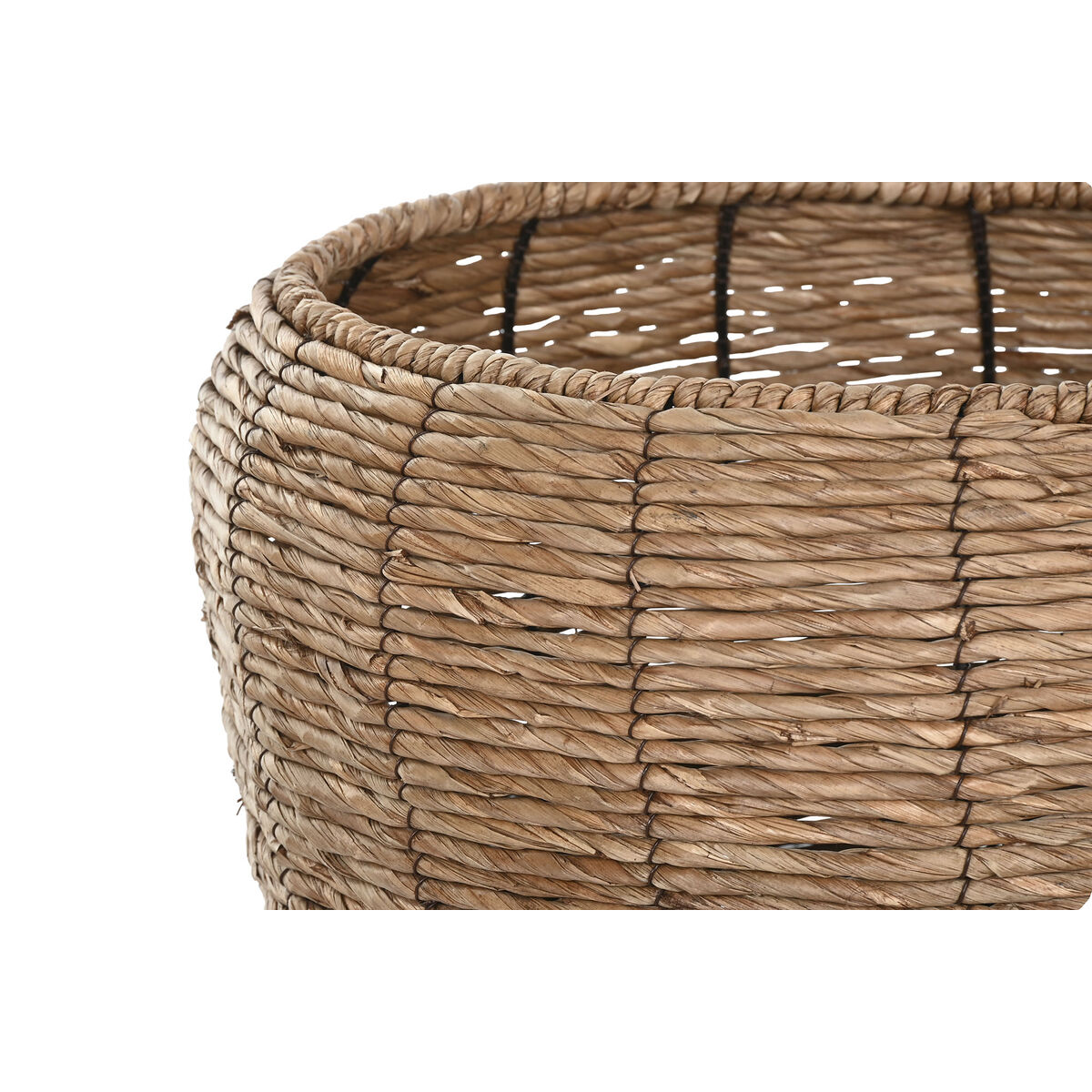 Macetero Home ESPRIT Marrón Metal Fibra Urbano 44 x 44 x 60 cm (3 Piezas) 3 S3060930_2