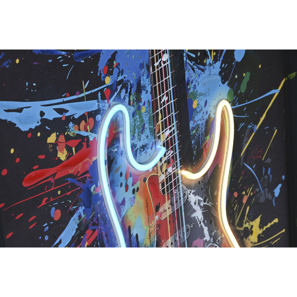 Cuadro Home ESPRIT Negro Guitarra Loft 63 x 3,7 x 93 cm (2 Unidades) 4 S3060778_3