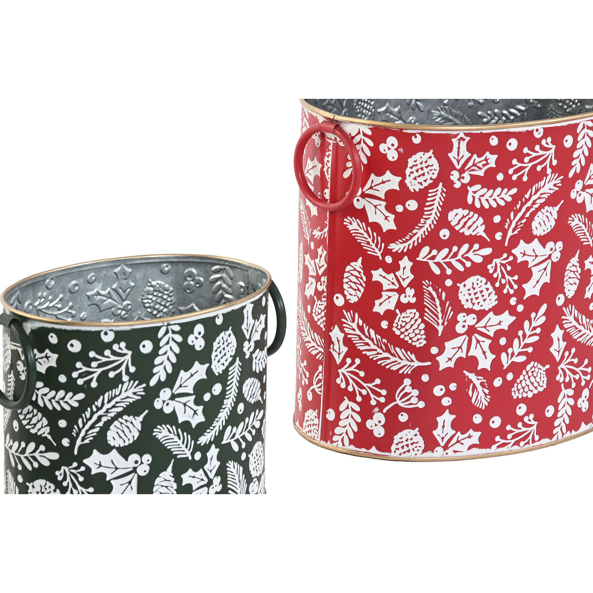 Set Adornos de Navidad Home ESPRIT Rojo Verde Navidad 28,5 x 19,5 x 24 cm (3 Piezas) (2 Unidades) 2 S3062184_1