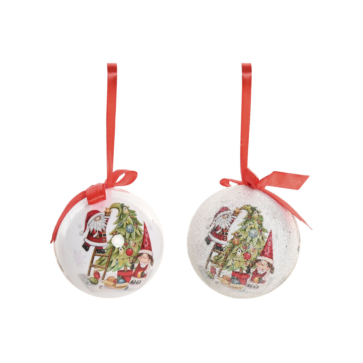 Bolas de Navidad Home ESPRIT Multicolor PVC (14 Piezas) 3 S3062460_2