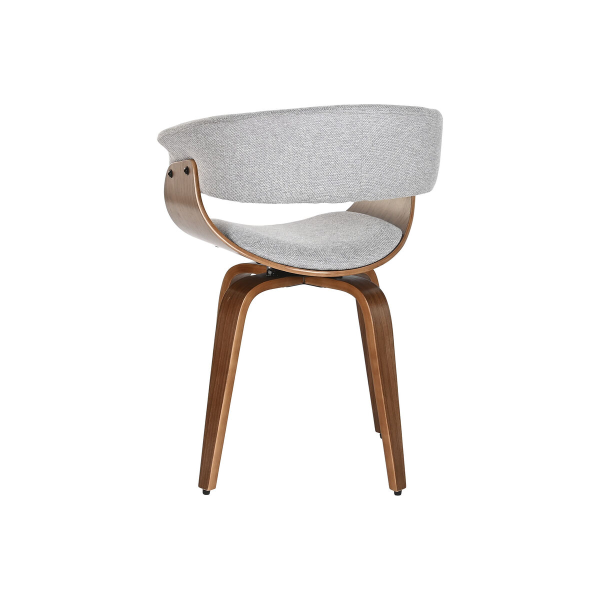 Silla de Comedor Home ESPRIT Marrón Gris Poliéster Nogal Poliuretano 61 x 46 x 78 cm 2 S3061681_1