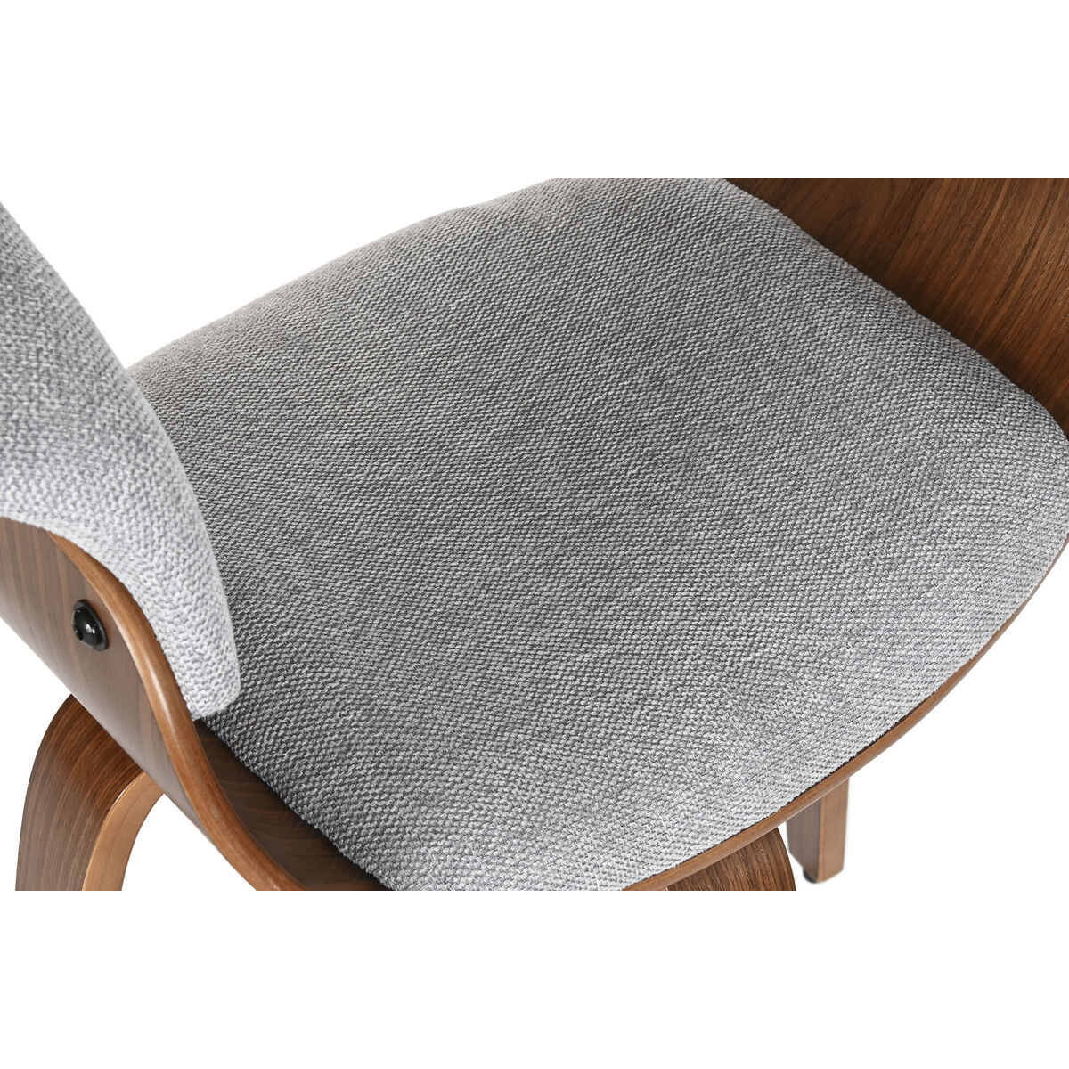 Silla de Comedor Home ESPRIT Marrón Gris Poliéster Nogal Poliuretano 61 x 46 x 78 cm 5 S3061681_4