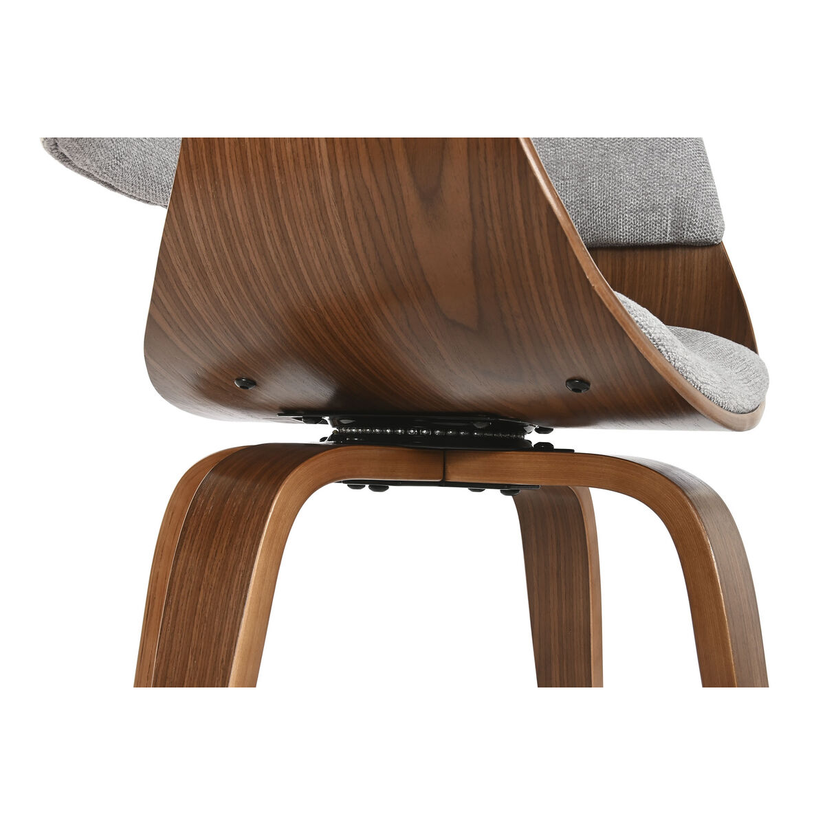 Silla de Comedor Home ESPRIT Marrón Gris Poliéster Nogal Poliuretano 61 x 46 x 78 cm 7 S3061681_6