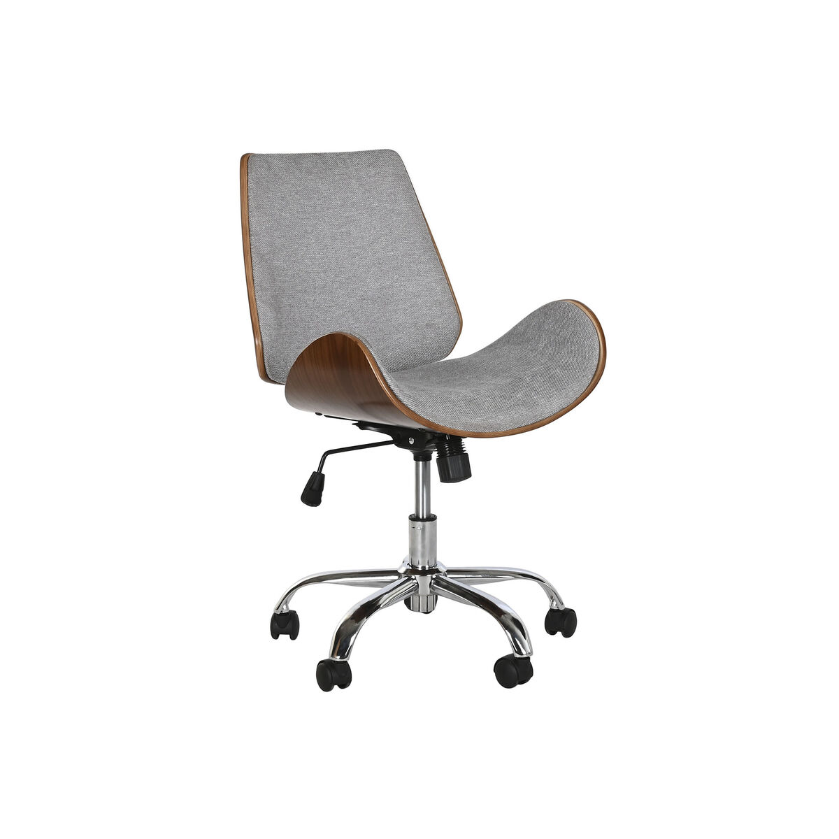 Silla de Oficina Home ESPRIT Marrón Gris Plateado 1 S3061687_0