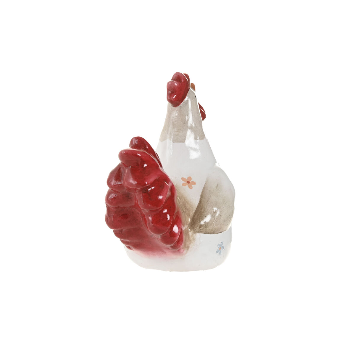 Figura Decorativa Home ESPRIT Blanco Rojo Gallina 14,5 X 23 X 23,5 CM (2 Unidades) 3 S3062092_2