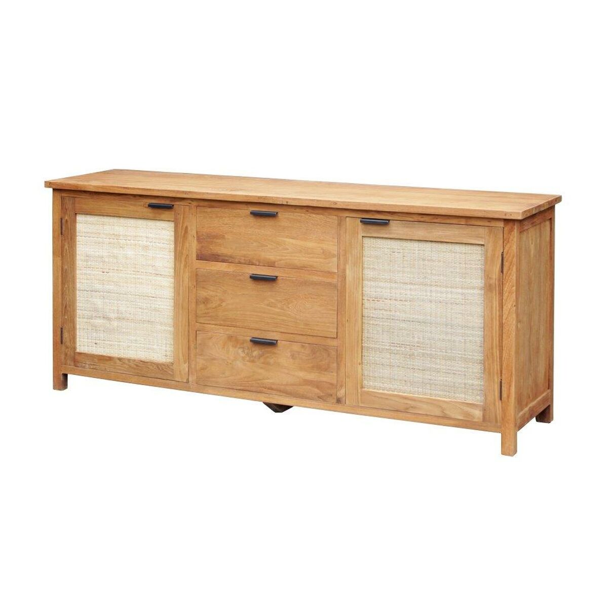 Aparador Home ESPRIT Ratán madera de teca 180 x 50 x 85 cm 1 S3061934_0