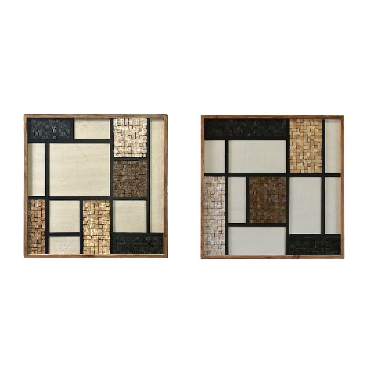 Cuadro Home ESPRIT Pino Madera Reciclada 82 x 4 x 82 cm 1 S3062053_0