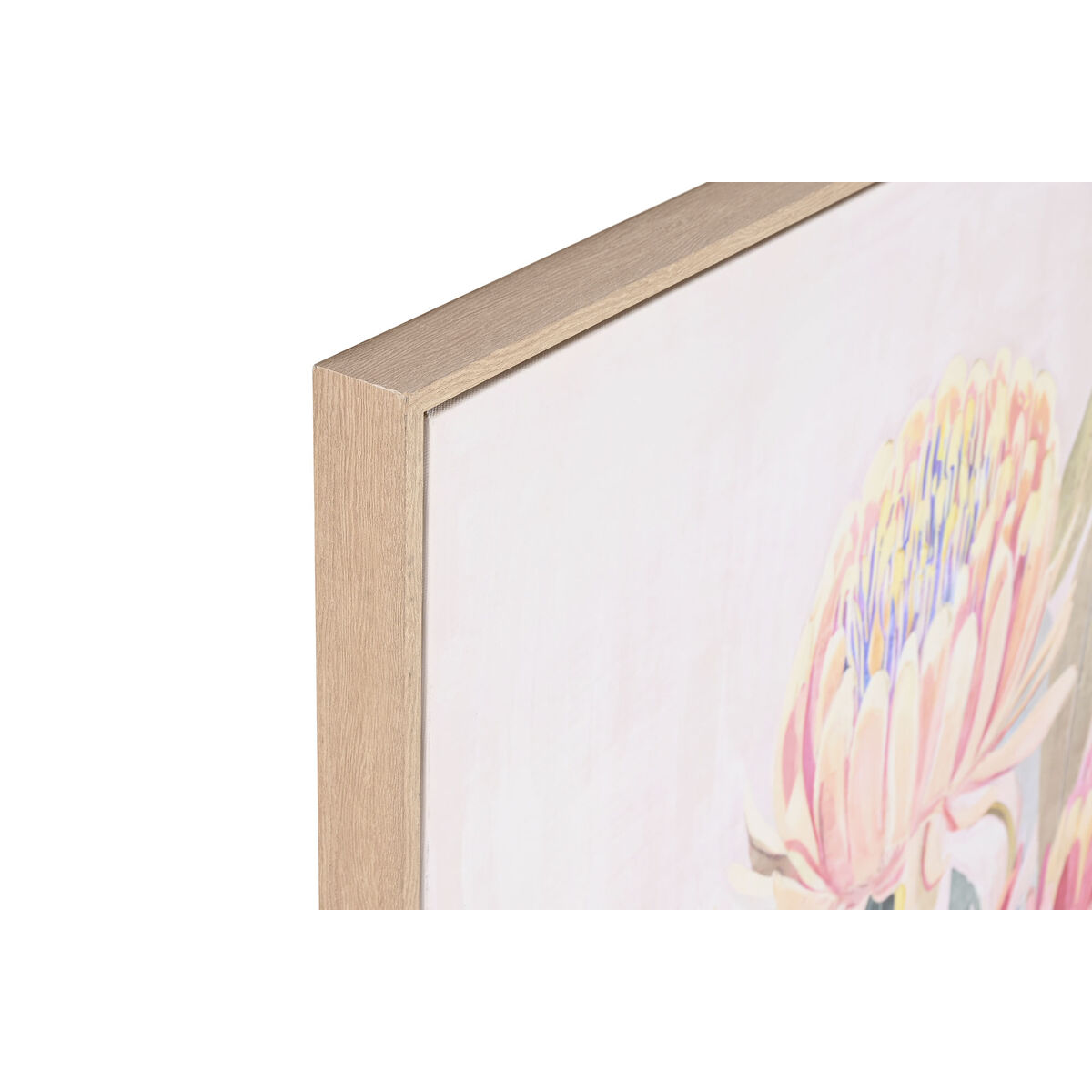 Lienzo Home ESPRIT Verde Rosa Flores Shabby Chic 75 x 4 x 100 cm (2 Unidades) 2 S3061839_1