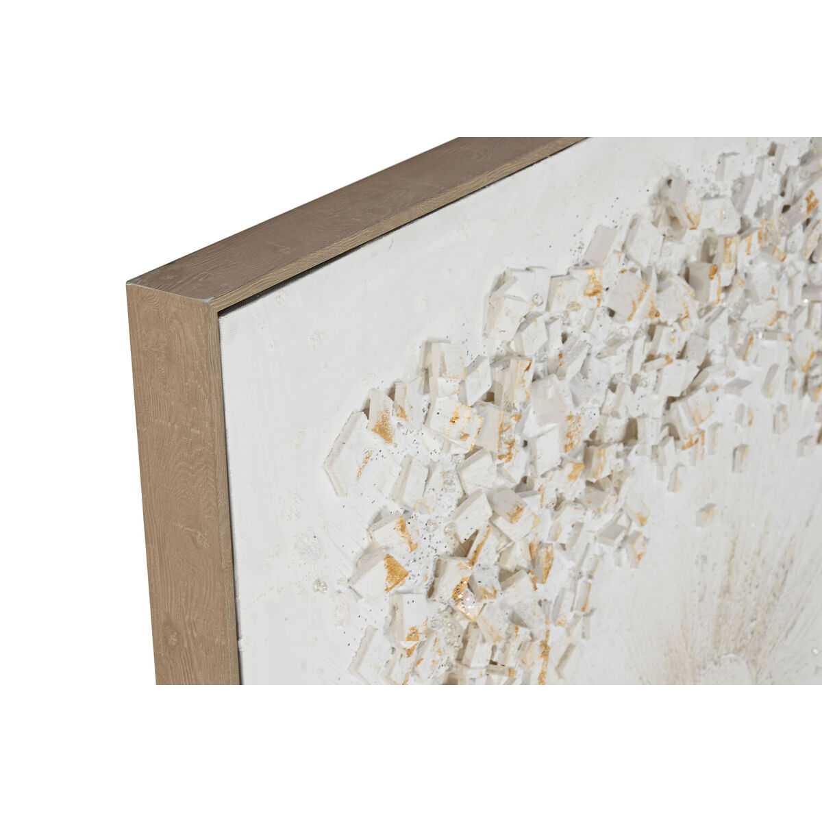 Lienzo Home ESPRIT Blanco Círculos 102 x 4,5 x 102 cm (2 Unidades) 2 S3061863_1