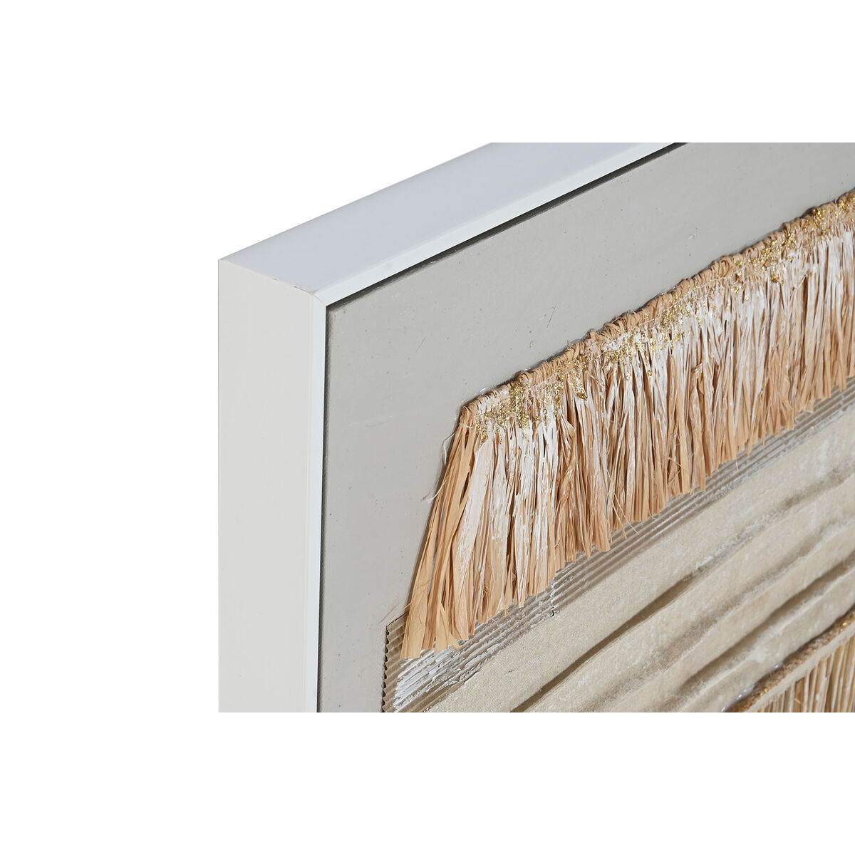 Lienzo Home ESPRIT Blanco Natural Boho 82 x 4,5 x 82 cm (2 Unidades) 2 S3061864_1