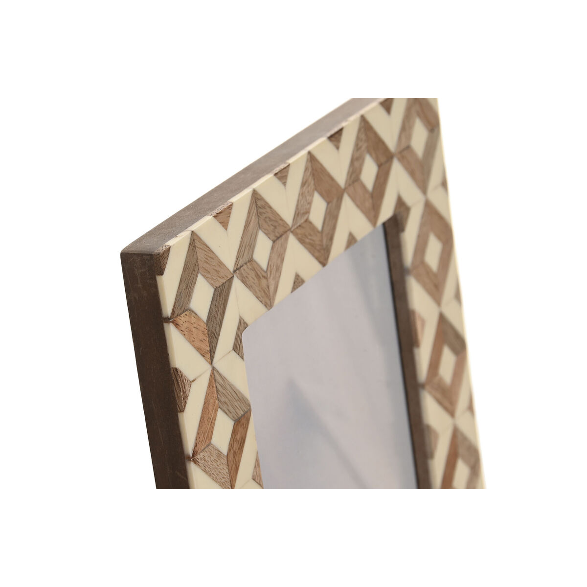 Marco de Fotos Home ESPRIT Blanco Natural Resina Hueso Moderno (3 Unidades) 2 S3062113_1