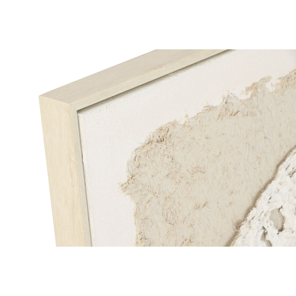 Lienzo Home ESPRIT Blanco Beige Hoja de planta Cottage 62,5 X 3,5 X 62,5 CM (2 Unidades) 2 S3062121_1