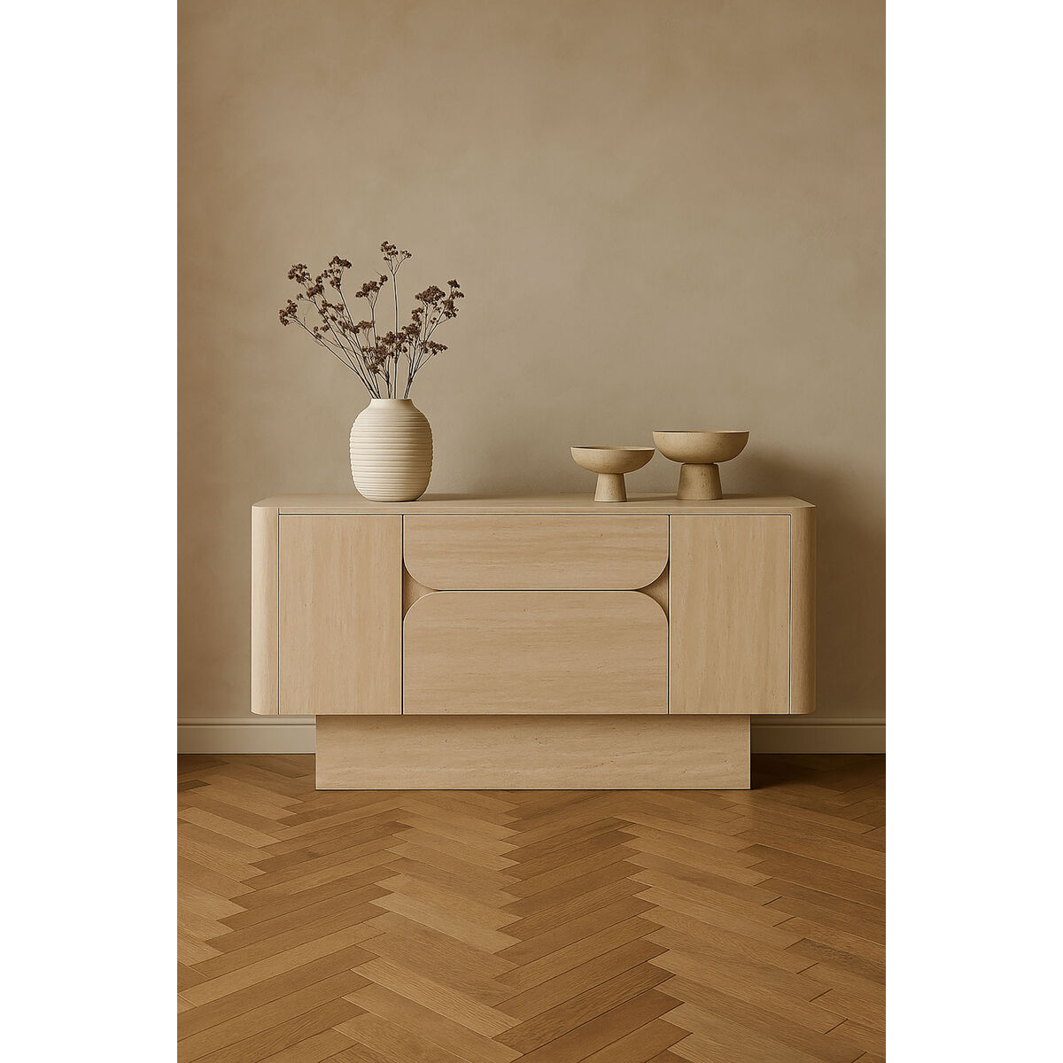 Aparador Home ESPRIT Beige Madera 162,6 X 45,9 X 76 CM 2 S3063086_1