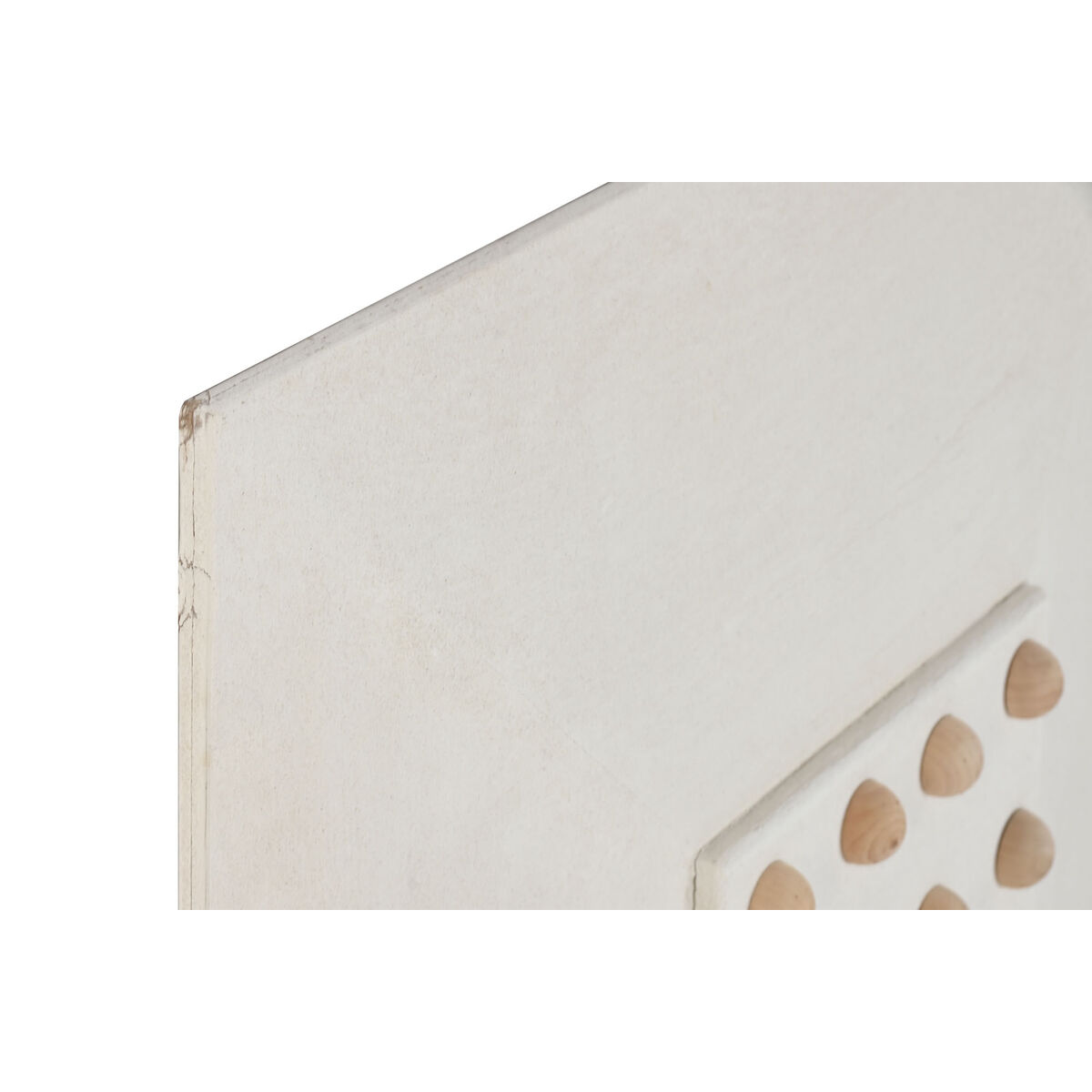 Decoración de Pared Home ESPRIT Blanco Natural Scandi Bolitas 80 x 6 x 80 cm 2 S3062294_1
