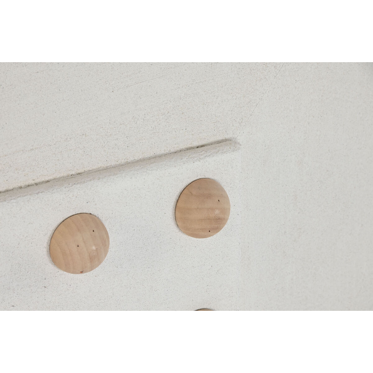 Decoración de Pared Home ESPRIT Blanco Natural Scandi Bolitas 80 x 6 x 80 cm 3 S3062294_2