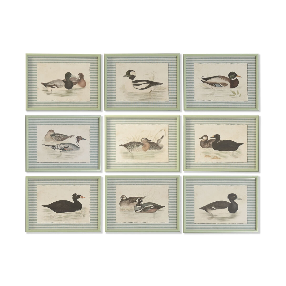 Cuadro Home ESPRIT Cristal Abeto 40 x 2.5 x 30 cm (9 Unidades) 1 S3062604_0