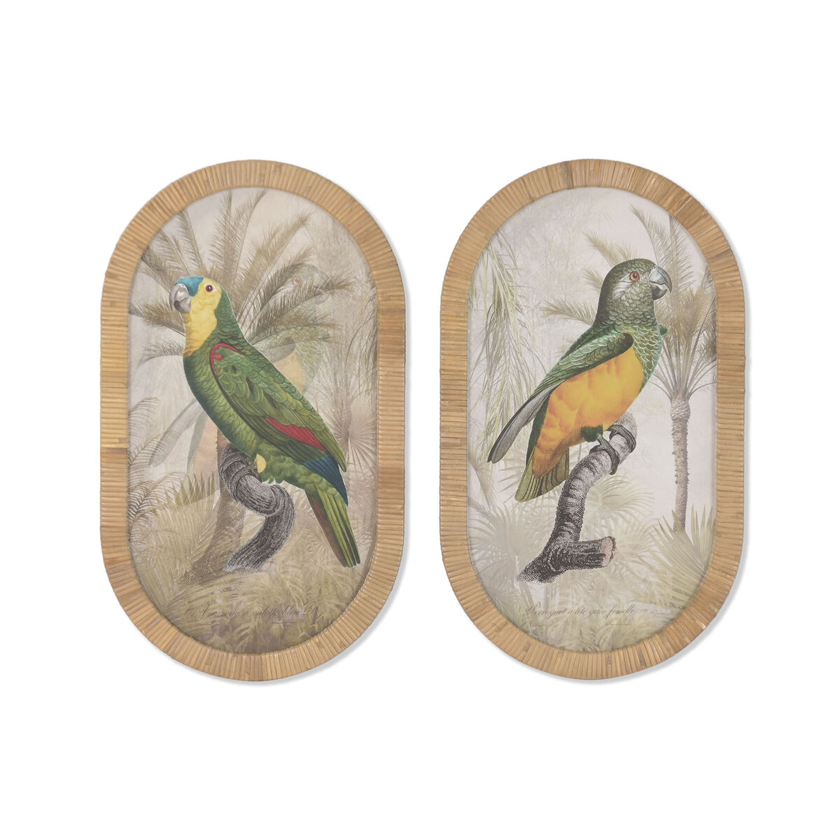 Cuadro Home ESPRIT Cristal Ratán 35 X 2,5 X 60 CM (2 Unidades) 1 S3062605_0