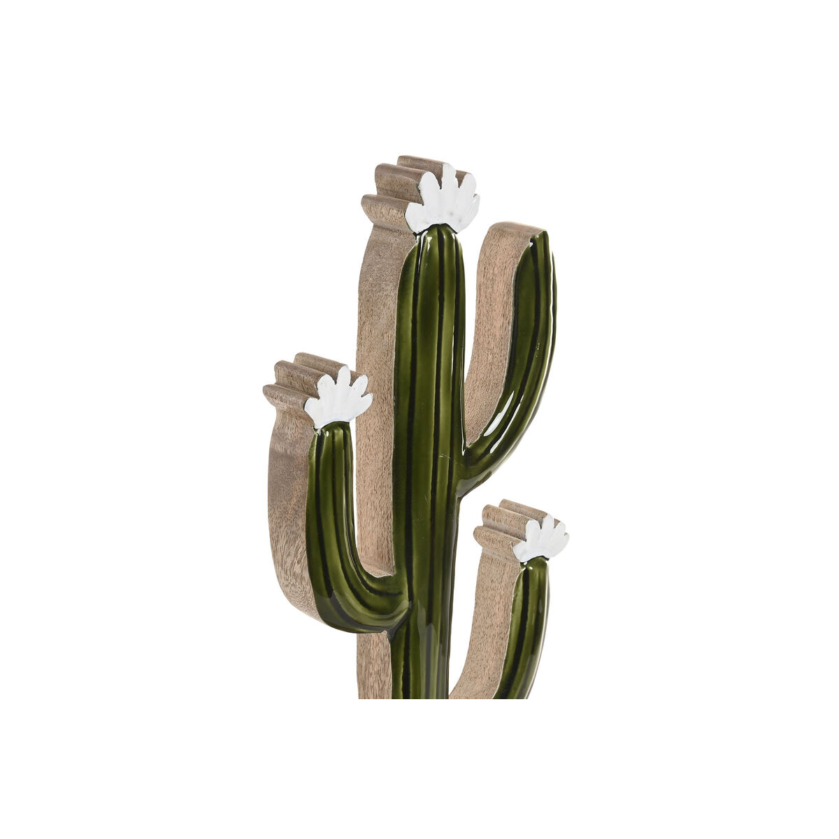Figura Decorativa Home ESPRIT Verde Cactus Tradicional 15 x 8 x 35 cm 2 S3063132_1